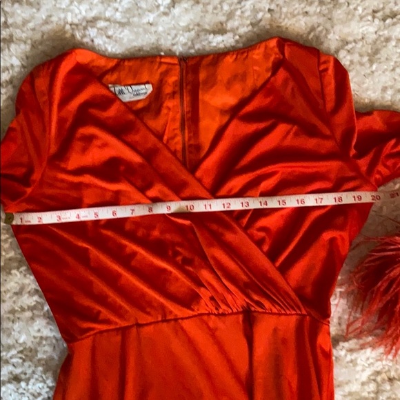 FUN VINTAGE LILLI DIAMOND Gown w Ostrich Feathers - Picture 12 of 16
